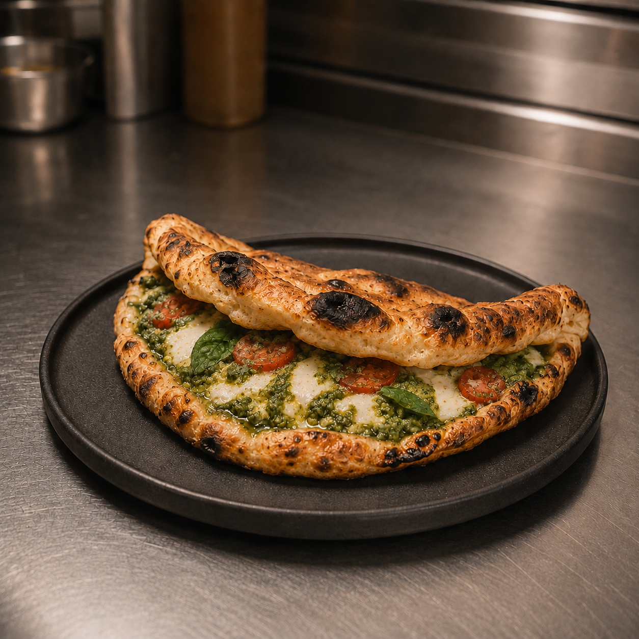 Cheesy Pesto Lifafa at FOMO Tampa