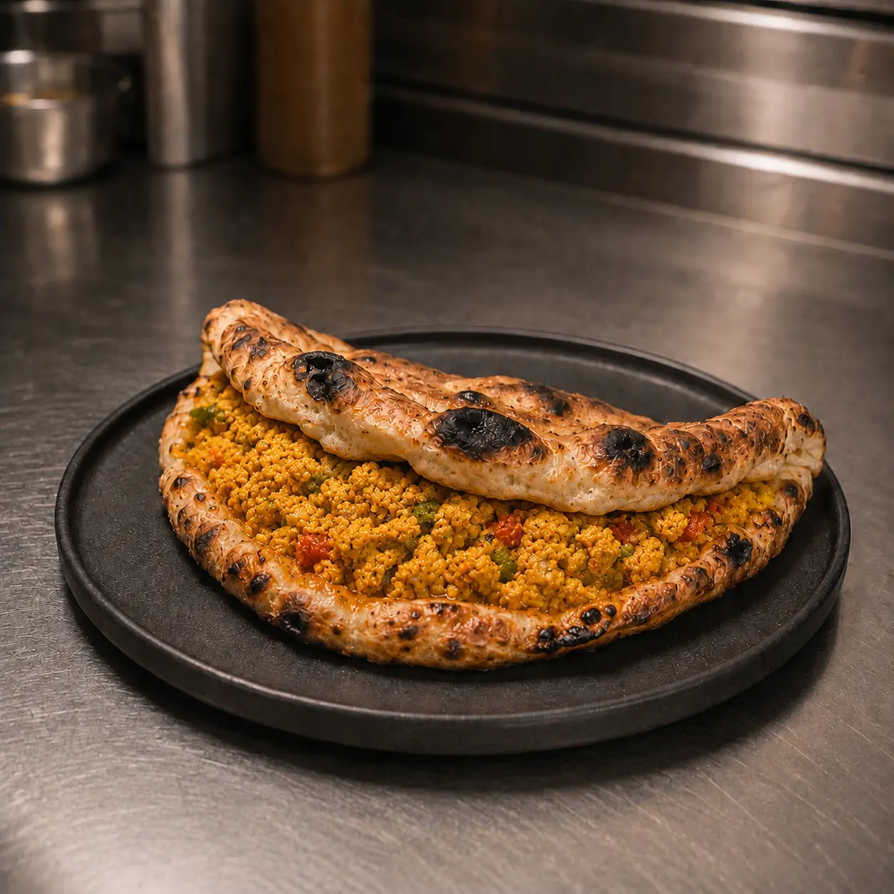 Egg Burji Lifafa at FOMO Tampa
