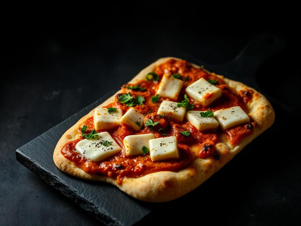 Paneer Tikka Naan Pizza